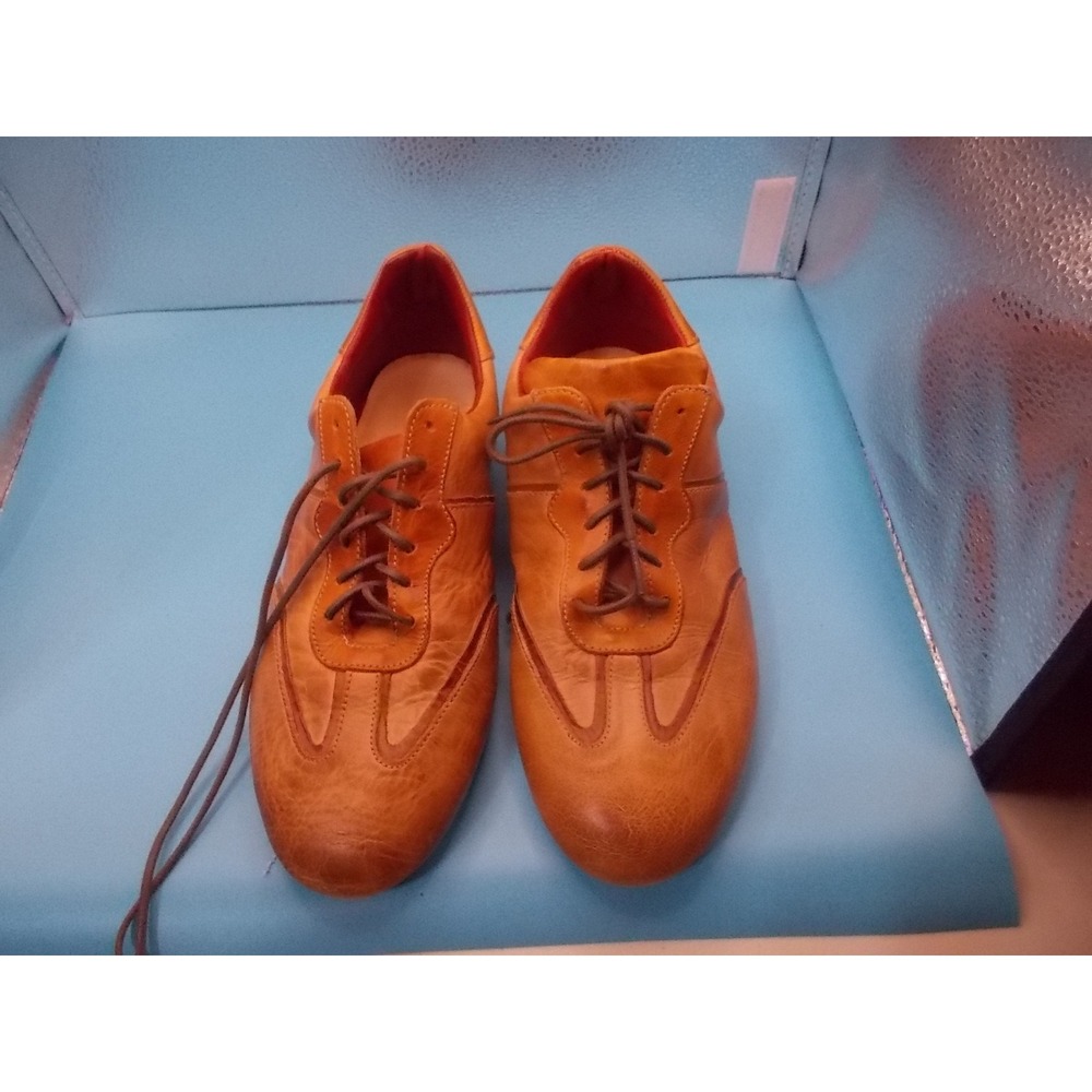 Bed Stu Tan Leather Lace Up Oxford Shoes Women Low Top Distressed Handcrafted
